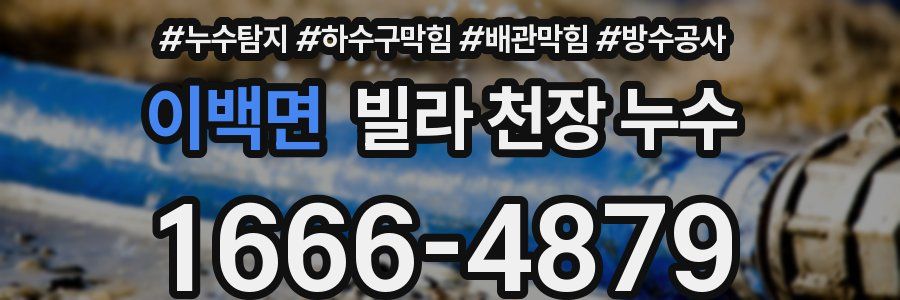 이백면 빌라 천장 누수