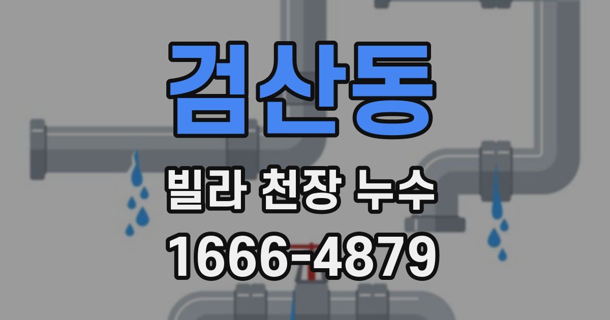 검산동 빌라 천장 누수
