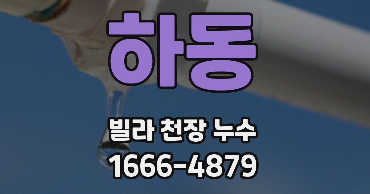 하동 빌라 천장 누수