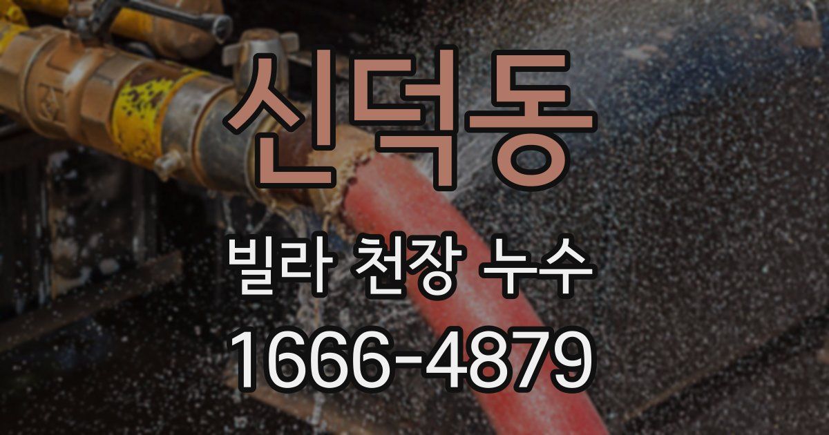 신덕동 빌라 천장 누수