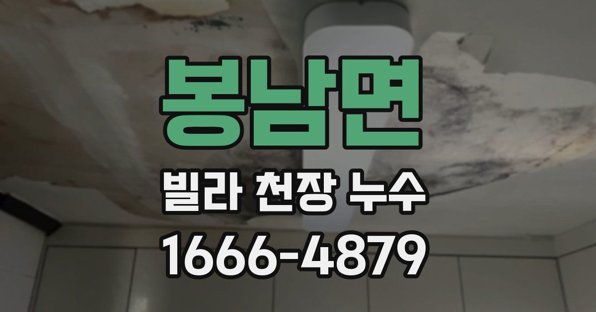 봉남면 빌라 천장 누수