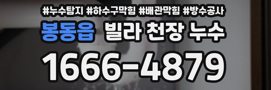 봉동읍 빌라 천장 누수