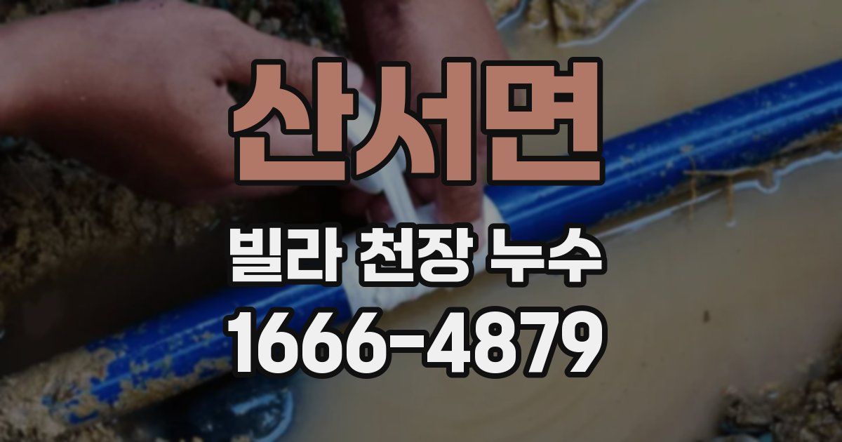 산서면 빌라 천장 누수