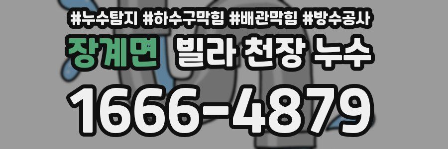 장계면 빌라 천장 누수