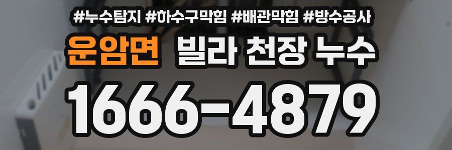 운암면 빌라 천장 누수