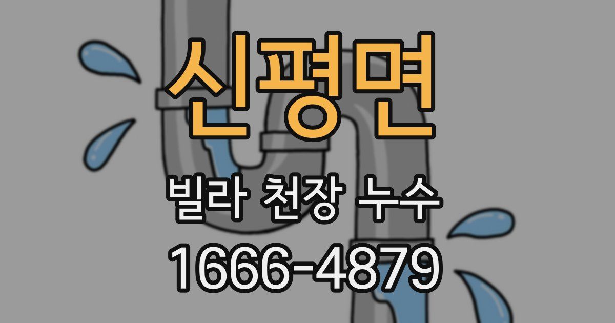 신평면 빌라 천장 누수