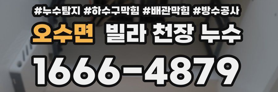 오수면 빌라 천장 누수