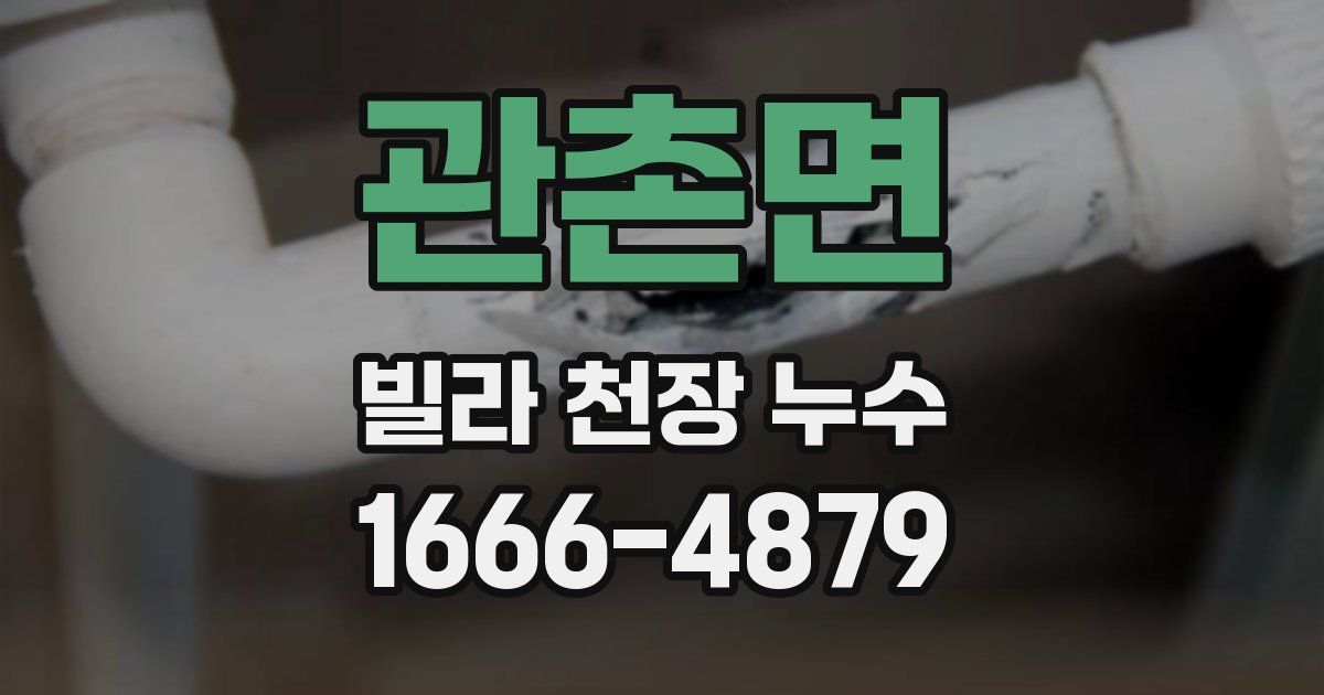 관촌면 빌라 천장 누수