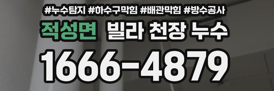 적성면 빌라 천장 누수