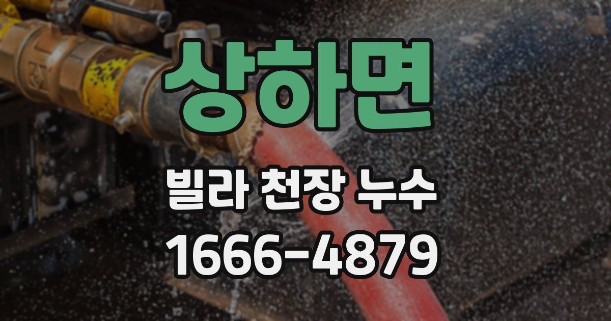 상하면 빌라 천장 누수