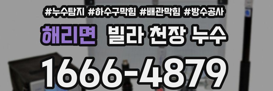 해리면 빌라 천장 누수
