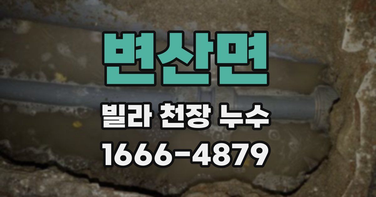변산면 빌라 천장 누수