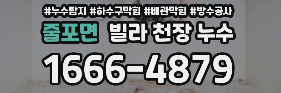 줄포면 빌라 천장 누수