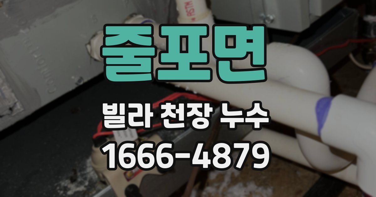줄포면 빌라 천장 누수