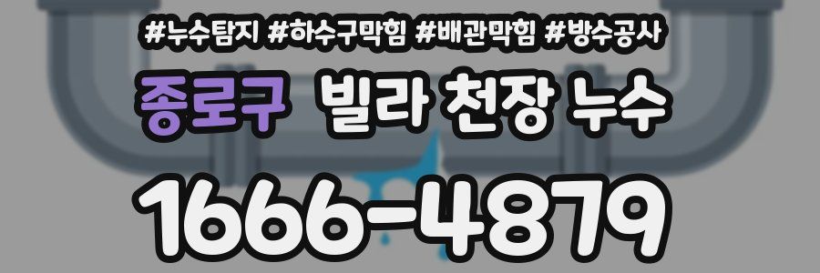 종로구 빌라 천장 누수