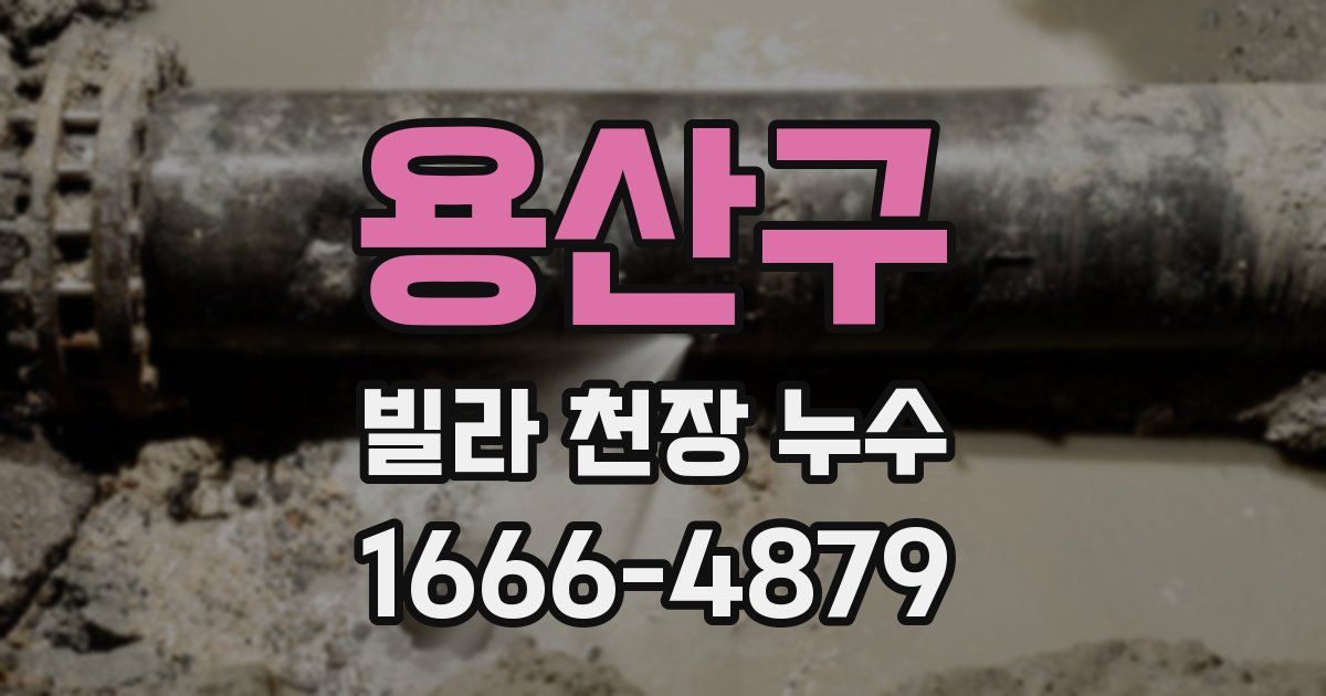 용산구 빌라 천장 누수
