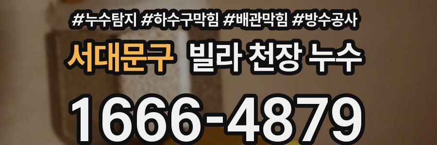 서대문구 빌라 천장 누수
