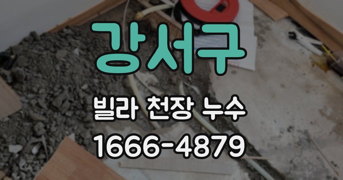 강서구 빌라 천장 누수