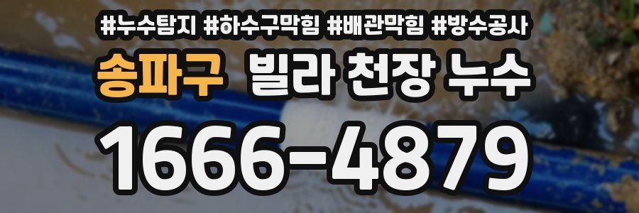 송파구 빌라 천장 누수