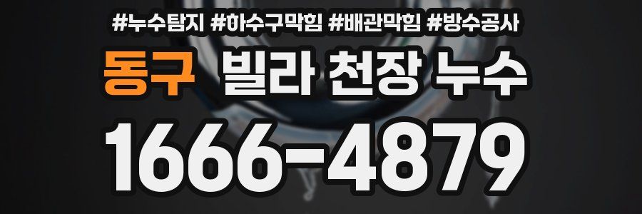동구 빌라 천장 누수