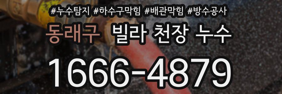 동래구 빌라 천장 누수
