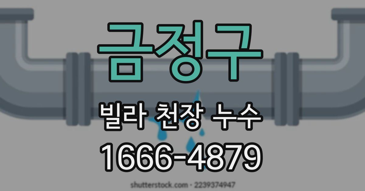 금정구 빌라 천장 누수