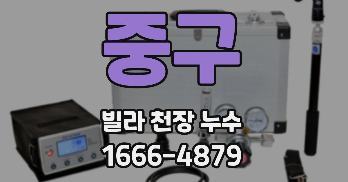 중구 빌라 천장 누수