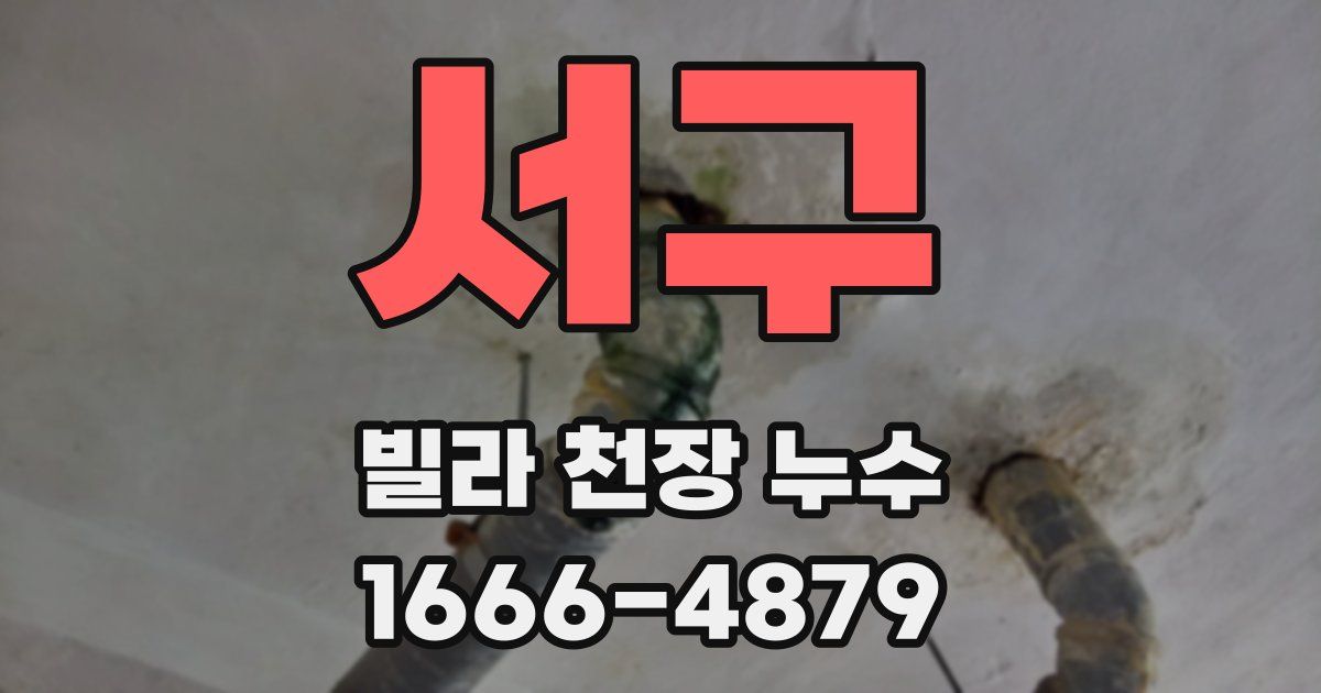 서구 빌라 천장 누수
