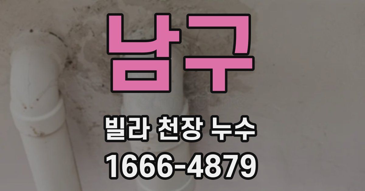 남구 빌라 천장 누수