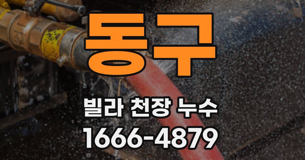 동구 빌라 천장 누수
