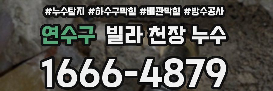 연수구 빌라 천장 누수
