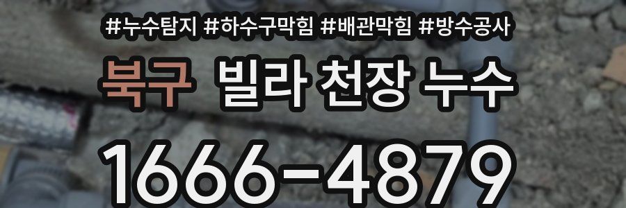 북구 빌라 천장 누수