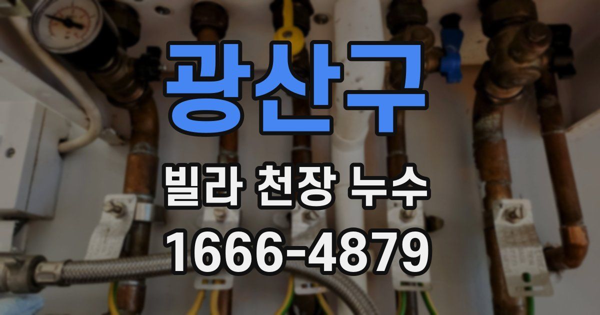 광산구 빌라 천장 누수