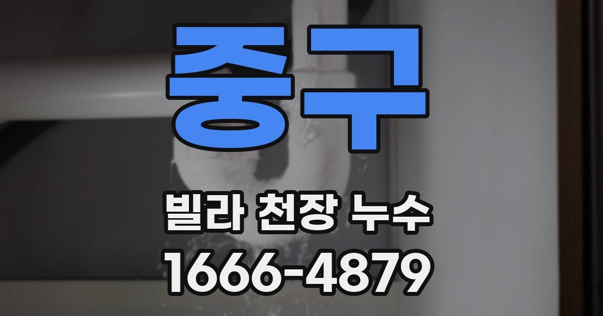 중구 빌라 천장 누수