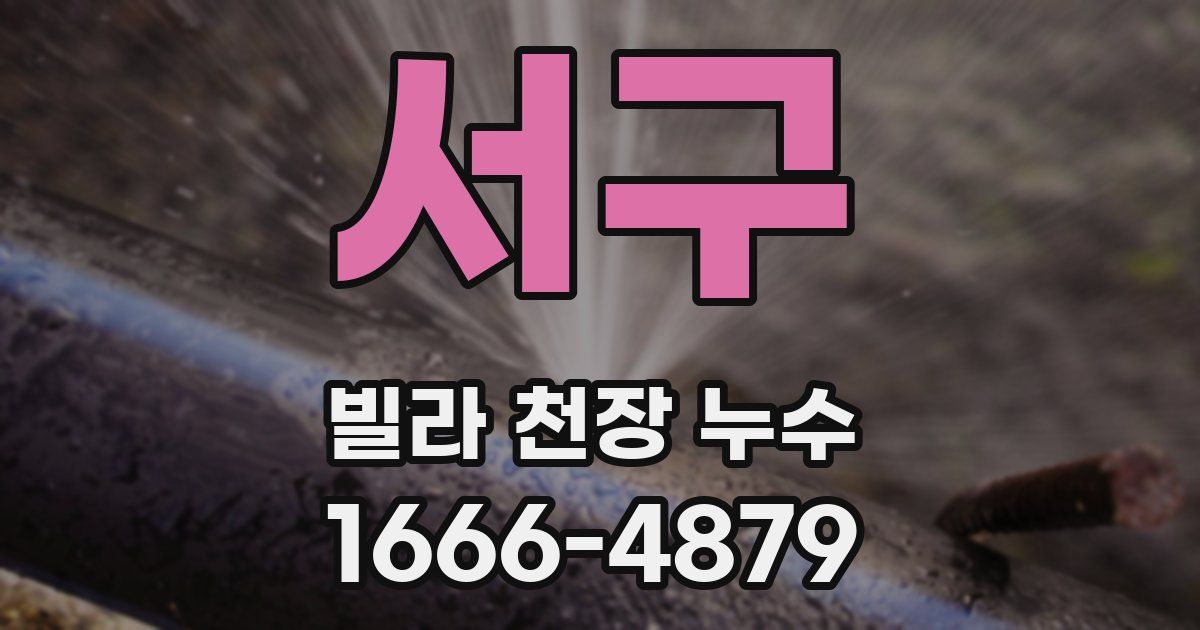 서구 빌라 천장 누수