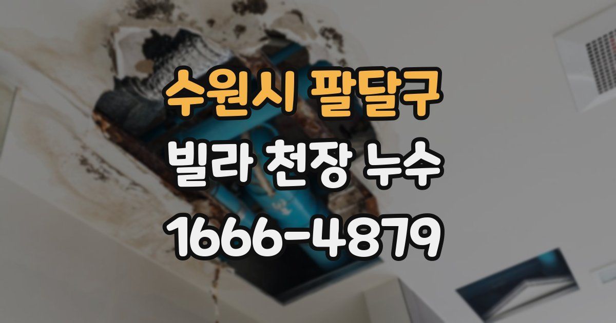 수원시 팔달구 빌라 천장 누수