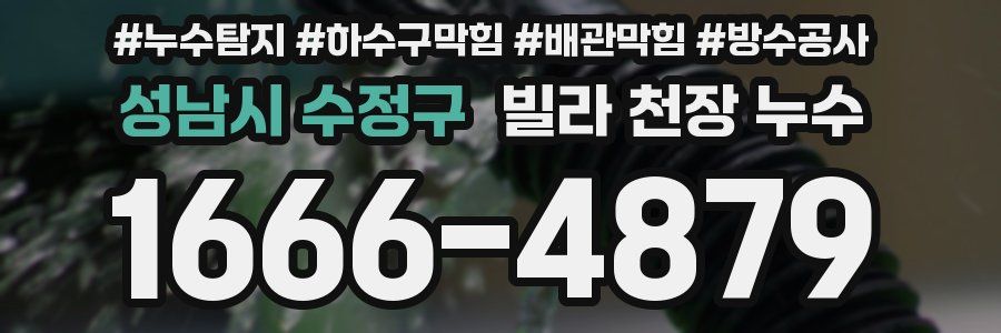 성남시 수정구 빌라 천장 누수