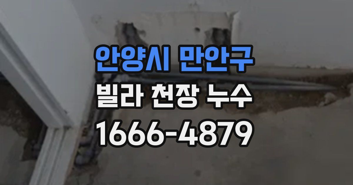 안양시 만안구 빌라 천장 누수