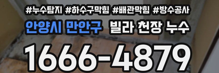 안양시 만안구 빌라 천장 누수