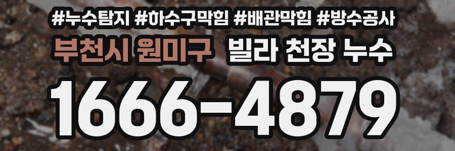 부천시 원미구 빌라 천장 누수