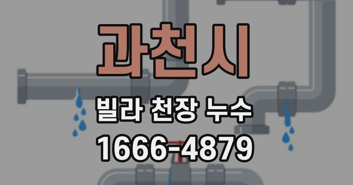 과천시 빌라 천장 누수