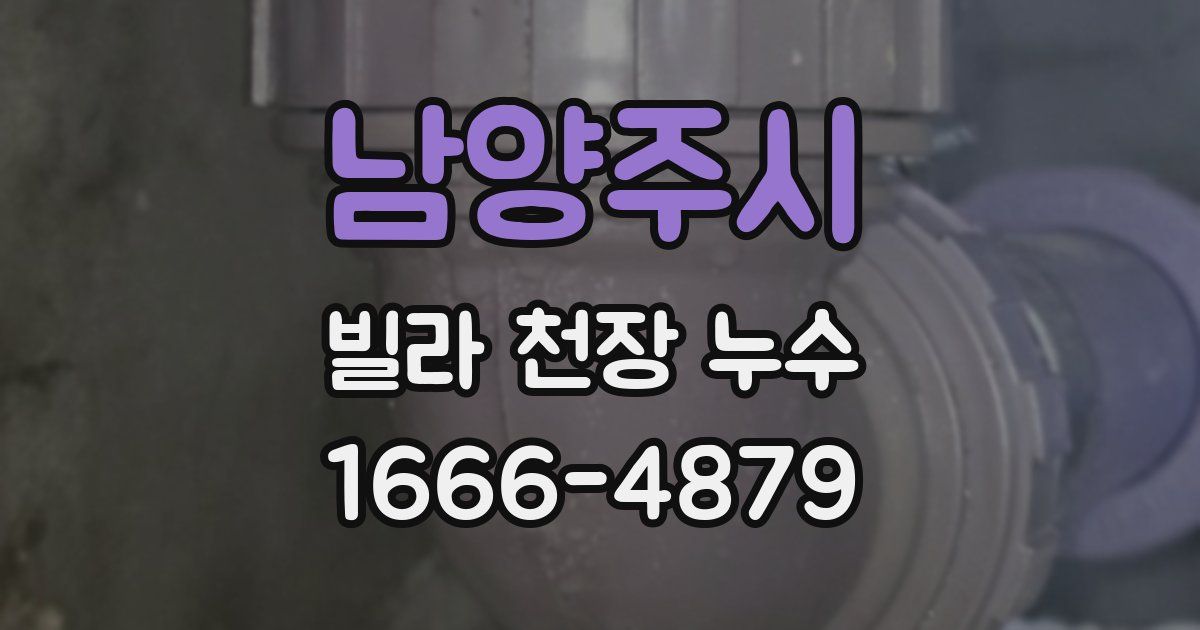 남양주시 빌라 천장 누수