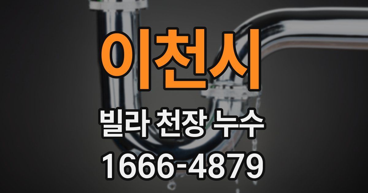 이천시 빌라 천장 누수