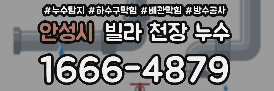 안성시 빌라 천장 누수