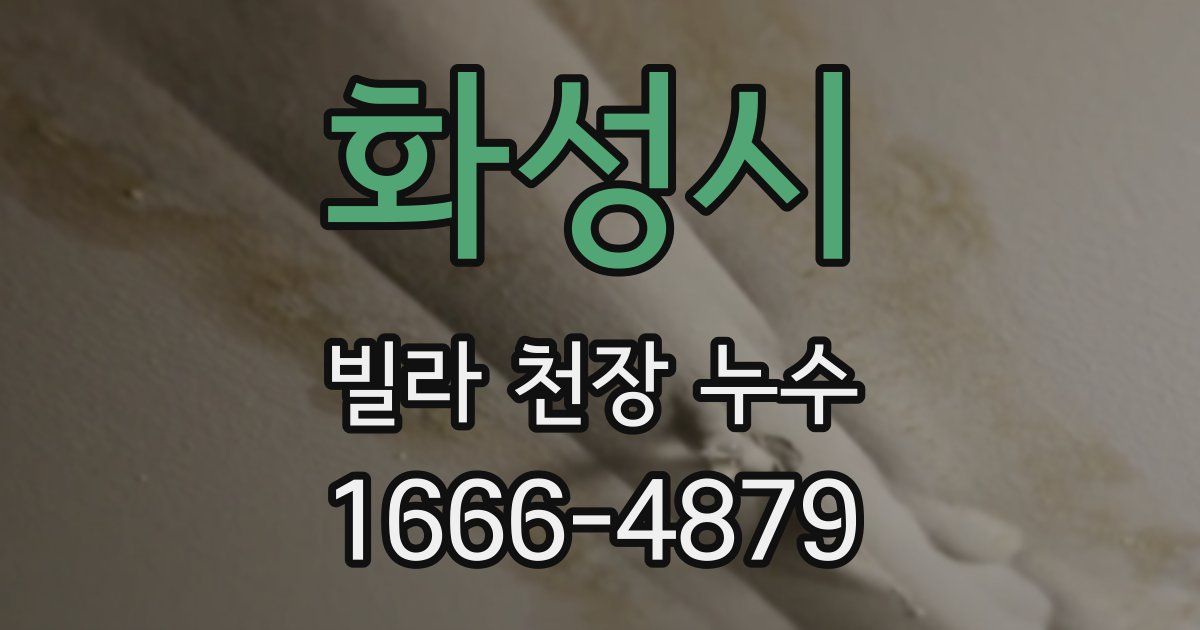 화성시 빌라 천장 누수