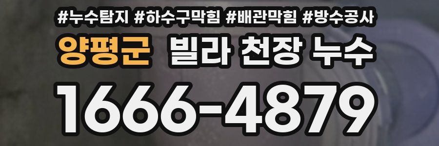 양평군 빌라 천장 누수