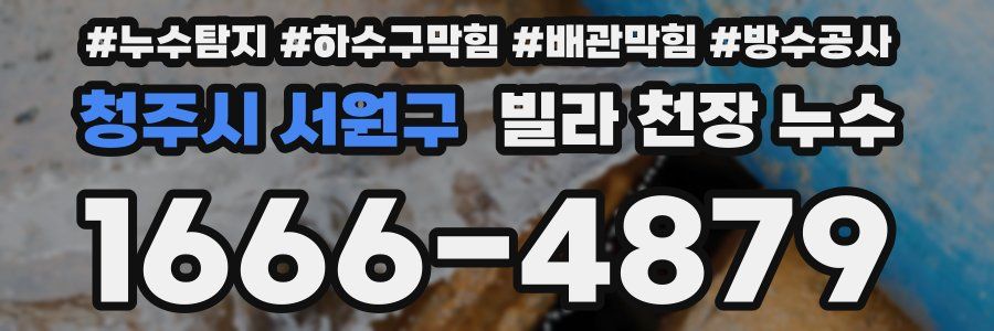 청주시 서원구 빌라 천장 누수