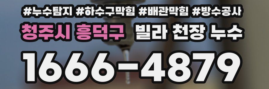 청주시 흥덕구 빌라 천장 누수