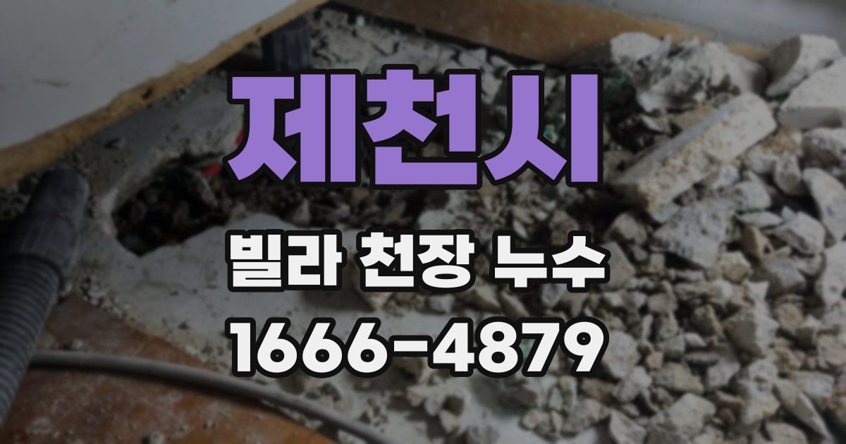 제천시 빌라 천장 누수