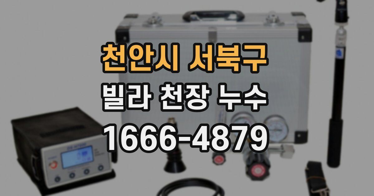 천안시 서북구 빌라 천장 누수